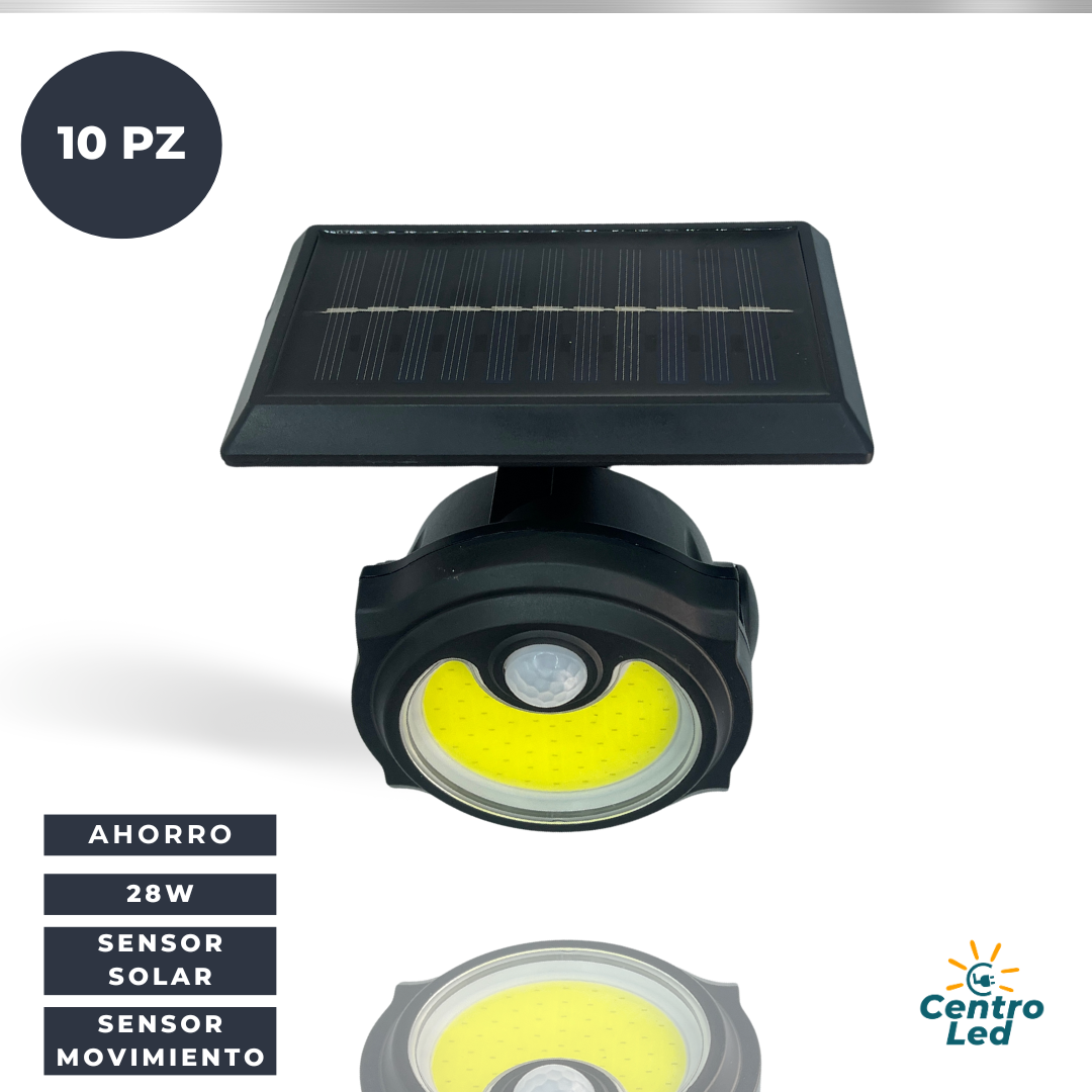 10 Lámparas solar para jardín con sensor de movimiento 40761